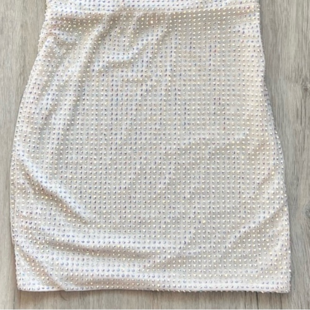 Oh Polly Ines Embellished Corset Mini Dress in Ivory US 4 - Picture 5 of 13